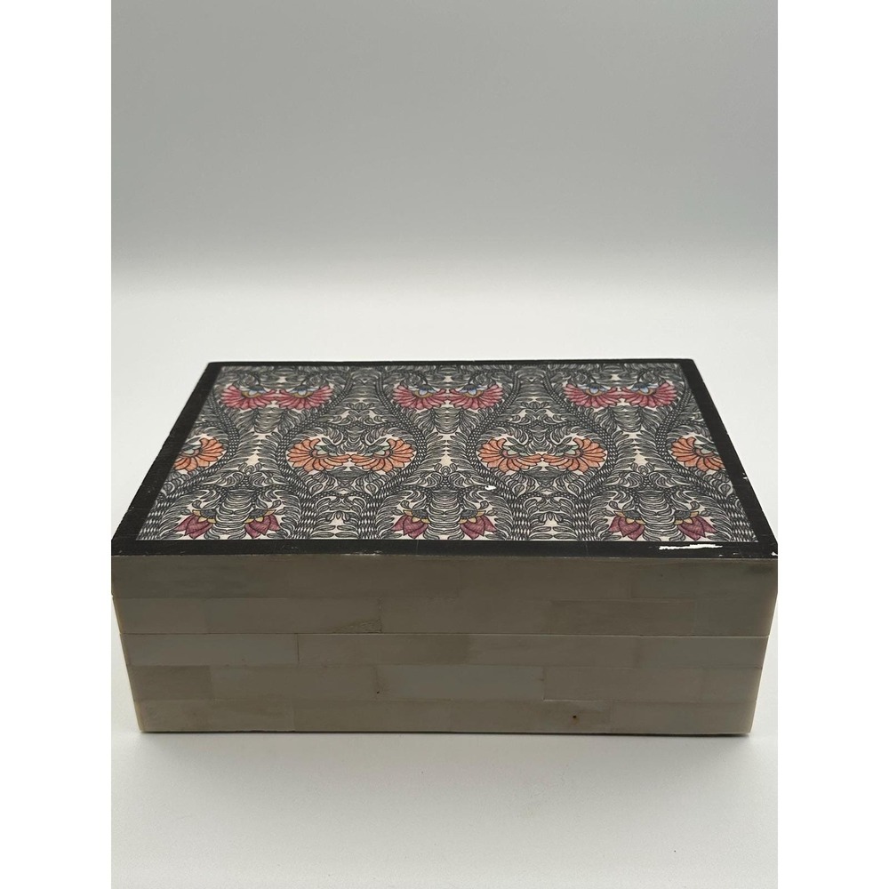 Vintage Indian Keepsake Box | Patterned Jewelry Trinket Storage